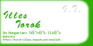 illes torok business card
